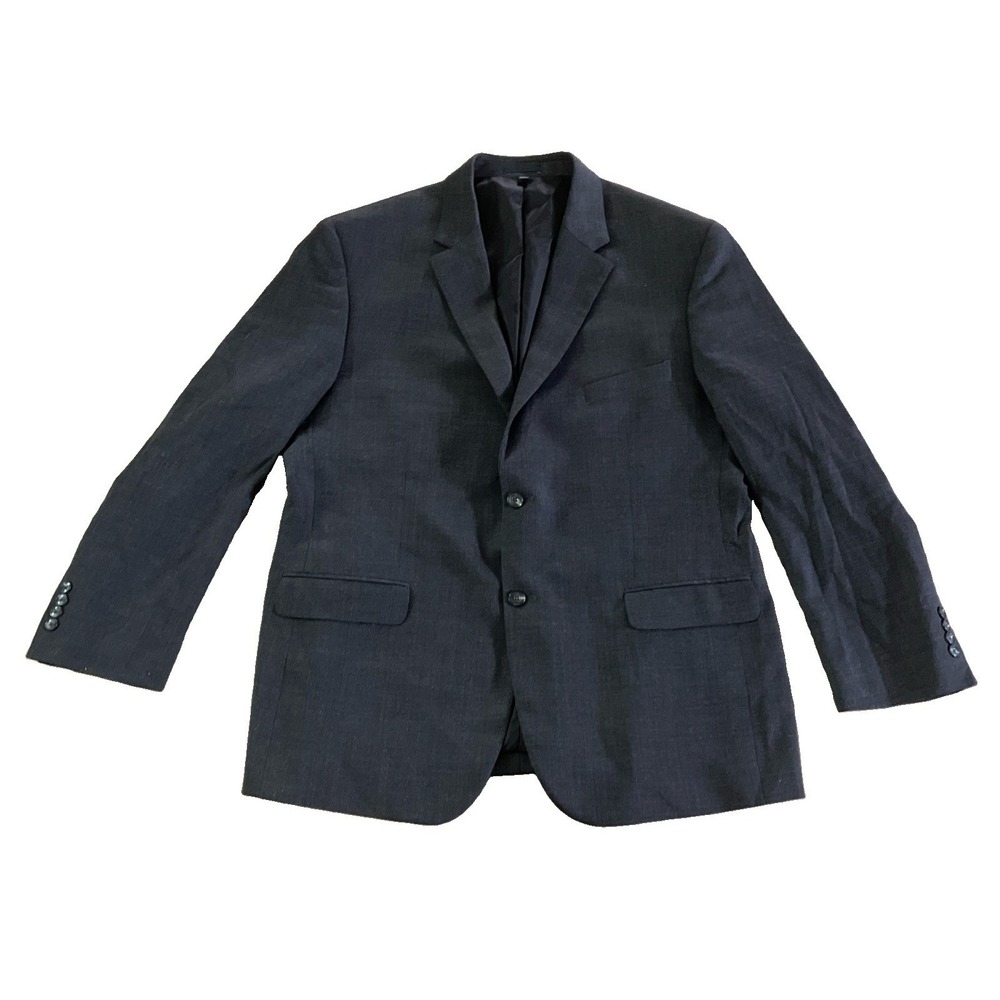 Jos A Bank Dark Gray Blazer Men's 46R Wool Spandex Blend 1905 Brrr Comfort